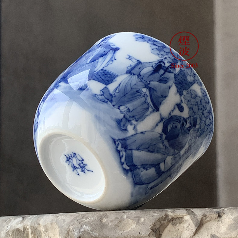 Jingdezhen nine burn hand - made porcelain nine paragraphs experienced three main minister JuYi qianlong cylinder cup chicken