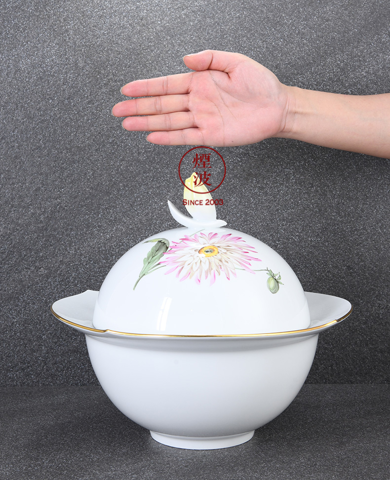 German mason MEISSEN porcelain magic wave series banquet tureen soup bowl of soup plate tableware