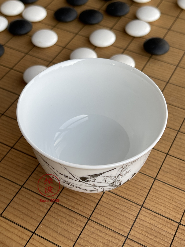 Jingdezhen nine calcinations color ink painters porcelain hand beaming keller cup sample tea cup