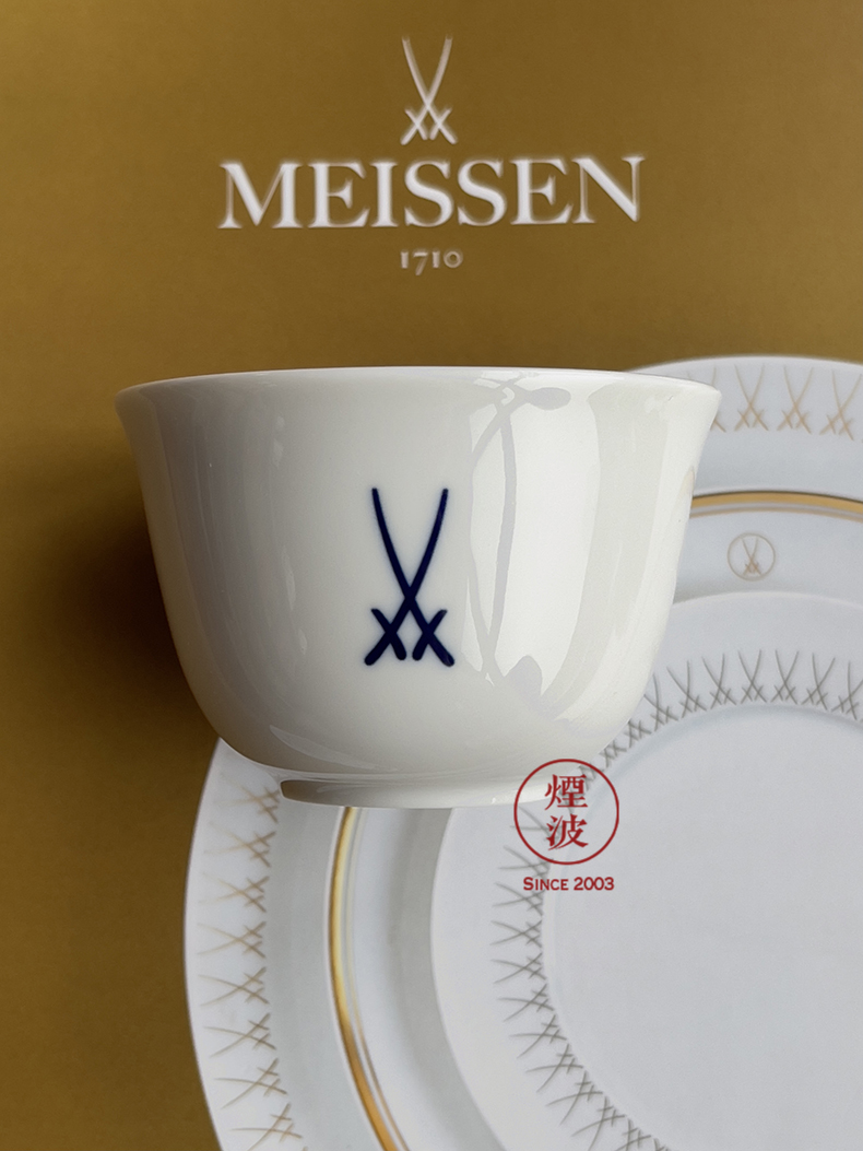 German MEISSEN porcelain mason pure single cup tea cup series cobalt blue double sword