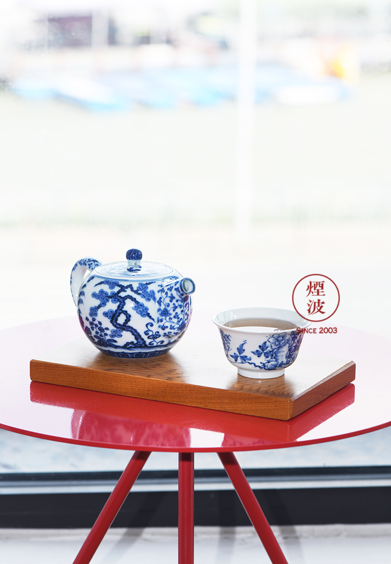 The smoke jingdezhen lesser RuanDingRong made lesser hand - made peony rock sample tea cup tea cups