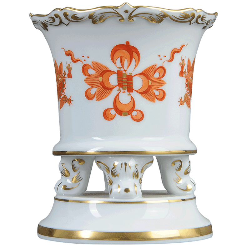 German mason MEISSEN porcelain new clipping red mesa of royal dragon vase home furnishing articles 85 mm