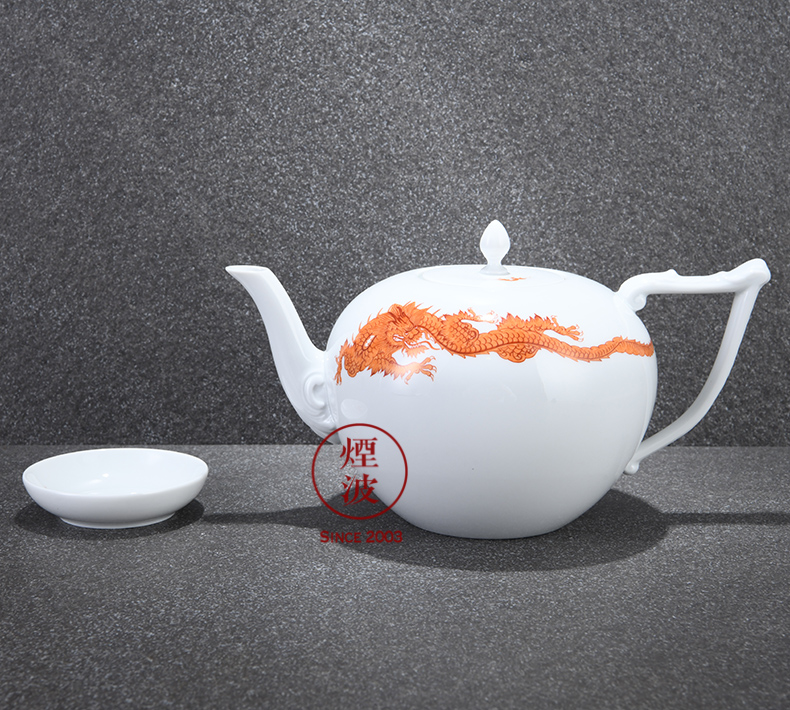 I - Germany mason mason meisen porcelain Form series red Ming dragon tea set set the teapot