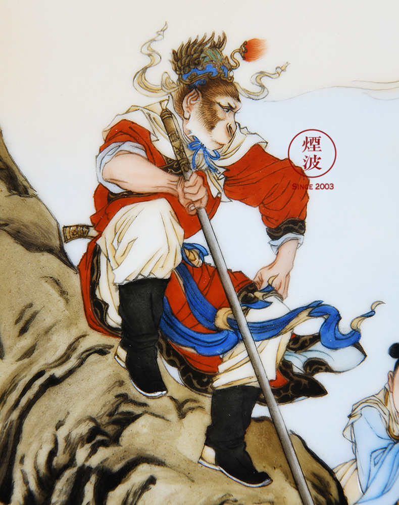 Those painters jingdezhen nine calcinations hand Liu Jiyou "heaven" famille rose porcelain plate painting