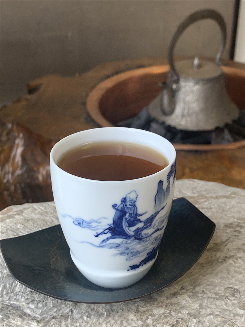 Jingdezhen nine wonderful hand burn hand - made porcelain nine paragraphs offer longevity figure mold cup sample tea cup tea cups