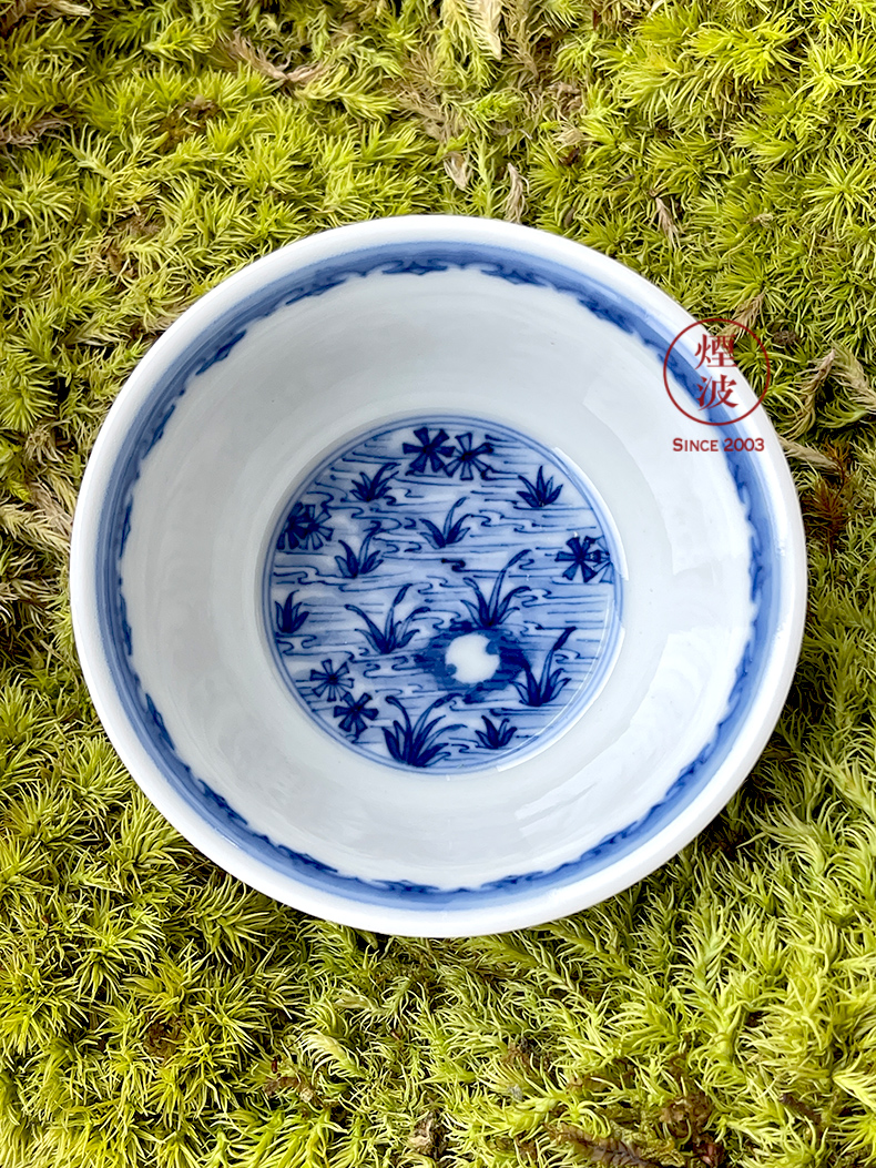 Jingdezhen lesser RuanDingRong made lesser hand - made planting poetry painting of sample tea cup tea cups