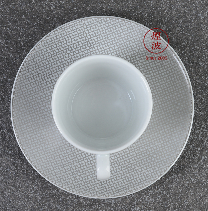 German mason MEISSEN porcelain Cosmopolitan series grid platinum espresso cups