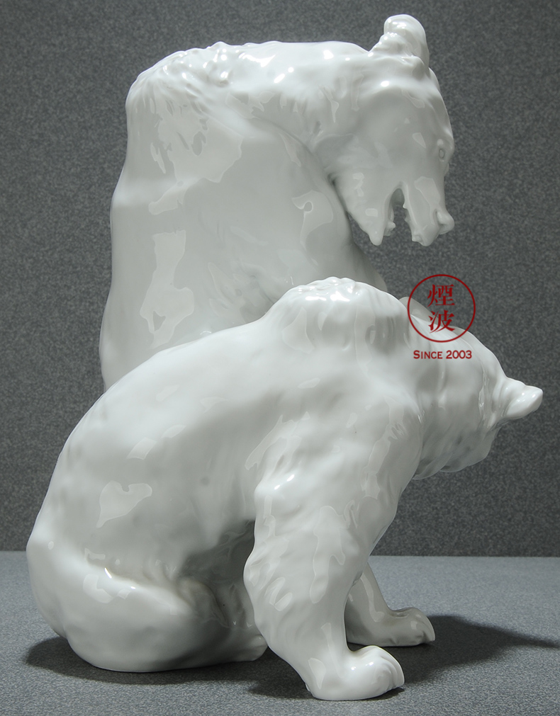 German mason mason meisen porcelain porcelain animal model brown bear handicraft furnishing articles that occupy the home act the role ofing is tasted