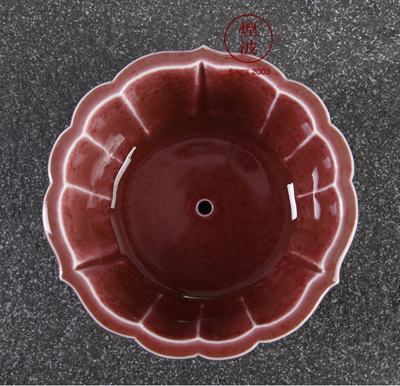 Those jingdezhen spring auspicious jade Zou Jun red porcelain up system have the meaty plant flower pot