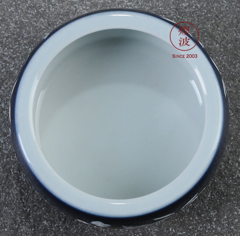 Those jingdezhen spring auspicious jade Zou Jun up of eight new system about the blue running of white lines incense buner