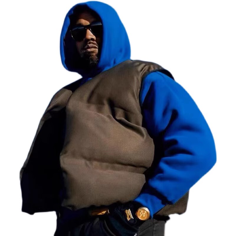 Correct Version of Kanye West's Reversible Winter Thickened down Cotton High-Street Loose Vest