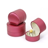 Темно-бордовая матовая коробочка для хранения, обручальное кольцо, подвеска, браслет, ожерелье, ювелирное украшение, сундук с сокровищами, коробка