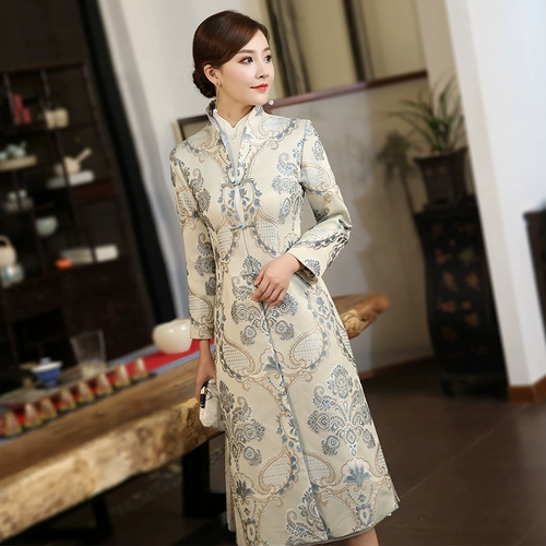 秀观唐 Ципао, весенний модный пуховик, ретро этническая куртка, китайский стиль, этнический стиль