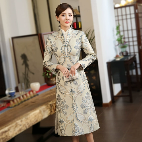 秀观唐 Ципао, весенний модный пуховик, ретро этническая куртка, китайский стиль, этнический стиль