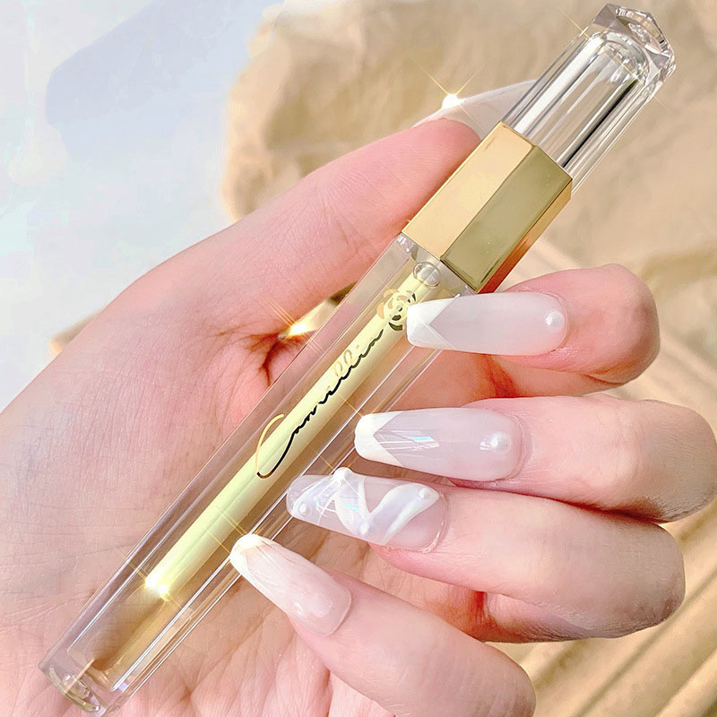 Camellia Essence Lip Oil Lip Moisturizing Moisturizing Primer Colorless Transparent Glass Lip Gloss Lip Gloss Roller Ball Anti-Cracking
