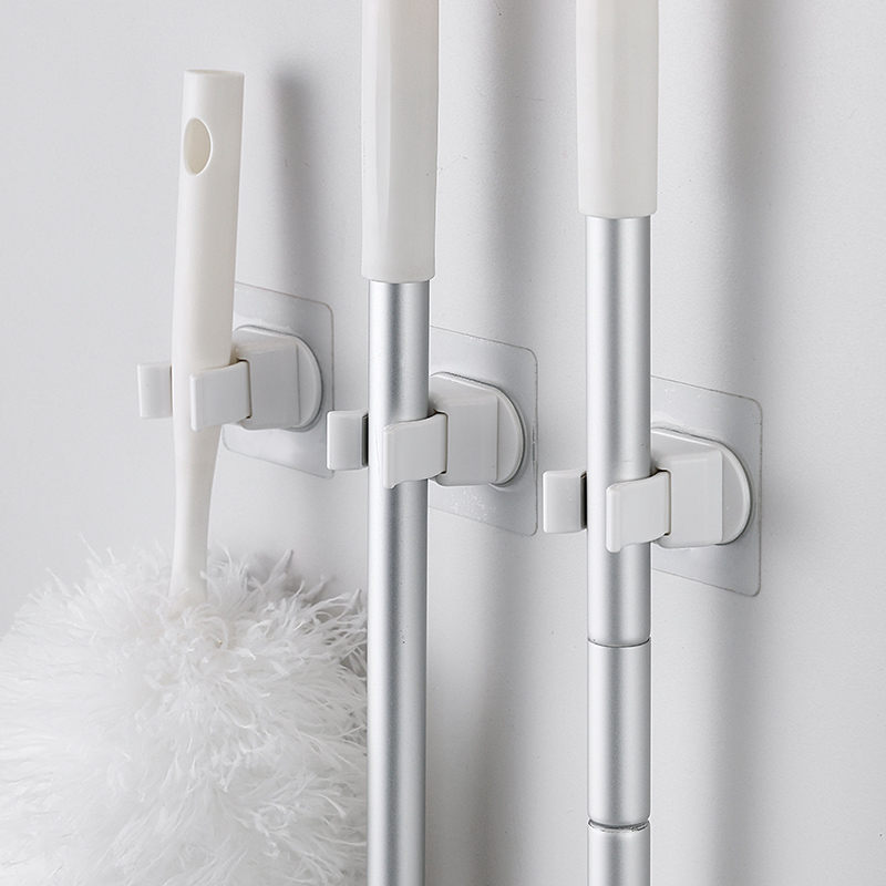 Hanging hook-free hole wall hanging household with strong adhesive trace-free tug-free tug-clamp bathroom hanging mop-rack artifact