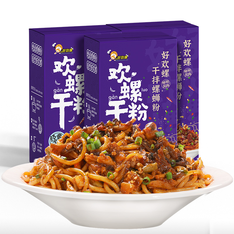 <span>白菜！</span>柳州特产 好欢螺 干拌螺蛳粉 355g*3盒 ​​​​