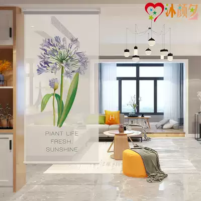 Modern Minimalist floor-to-ceiling curtain rolling home hipster partition window Nordic lifting soft screen curtain hanging soft curtain