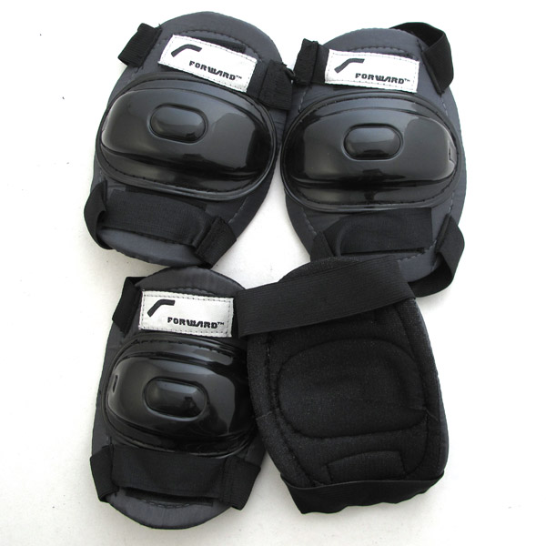 Children Wheels Skating Safety Helmet Suit Skateboard Bike Protection Dry Skates Protective Grey Black 4 pieces