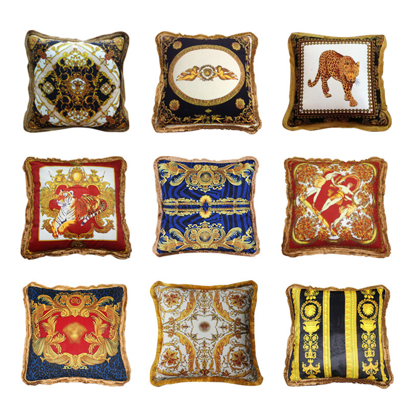 High-grade light luxury luxury French sofa cushion cushion without core bed head pillow