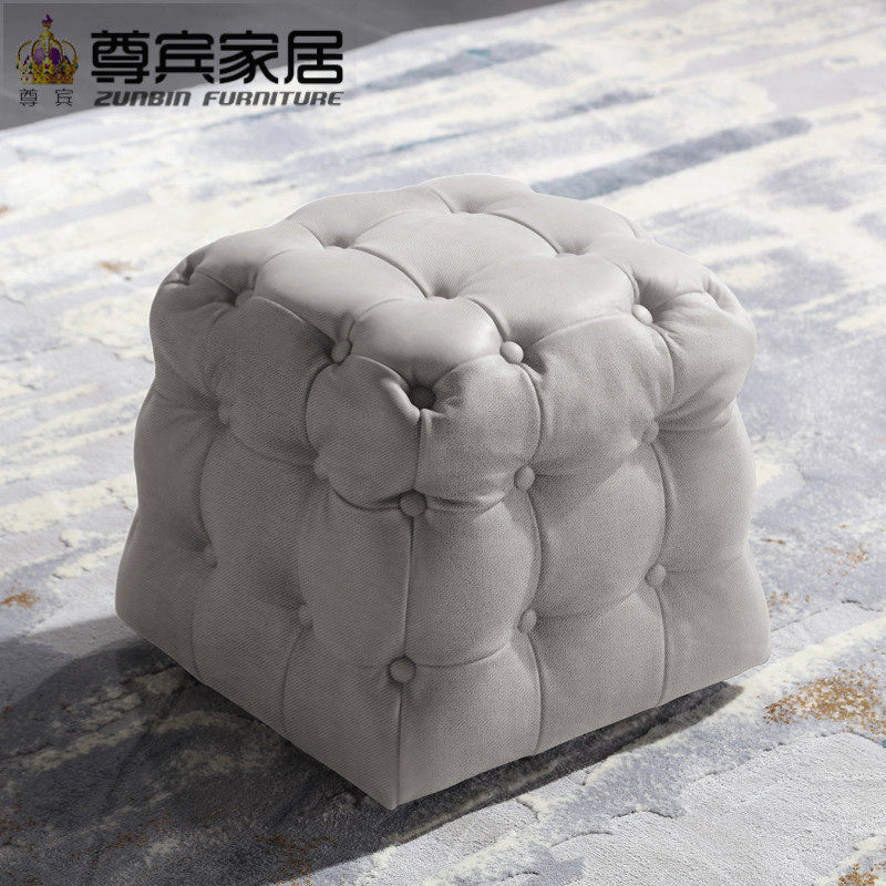 Fabric stool Home sofa stool Stool Bench square stool Makeup Chair Sit Mound Fashion Solid Wood Short Stool