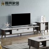 尊宾 Современный и минималистичный журнальный столик, мраморная система хранения, телевизор