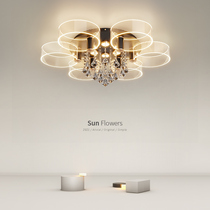 Living room lamp 2022 New lamps modern bedroom lamp Nordic minimalist dome light atmosphere light extravagant crystal suction dome lamp