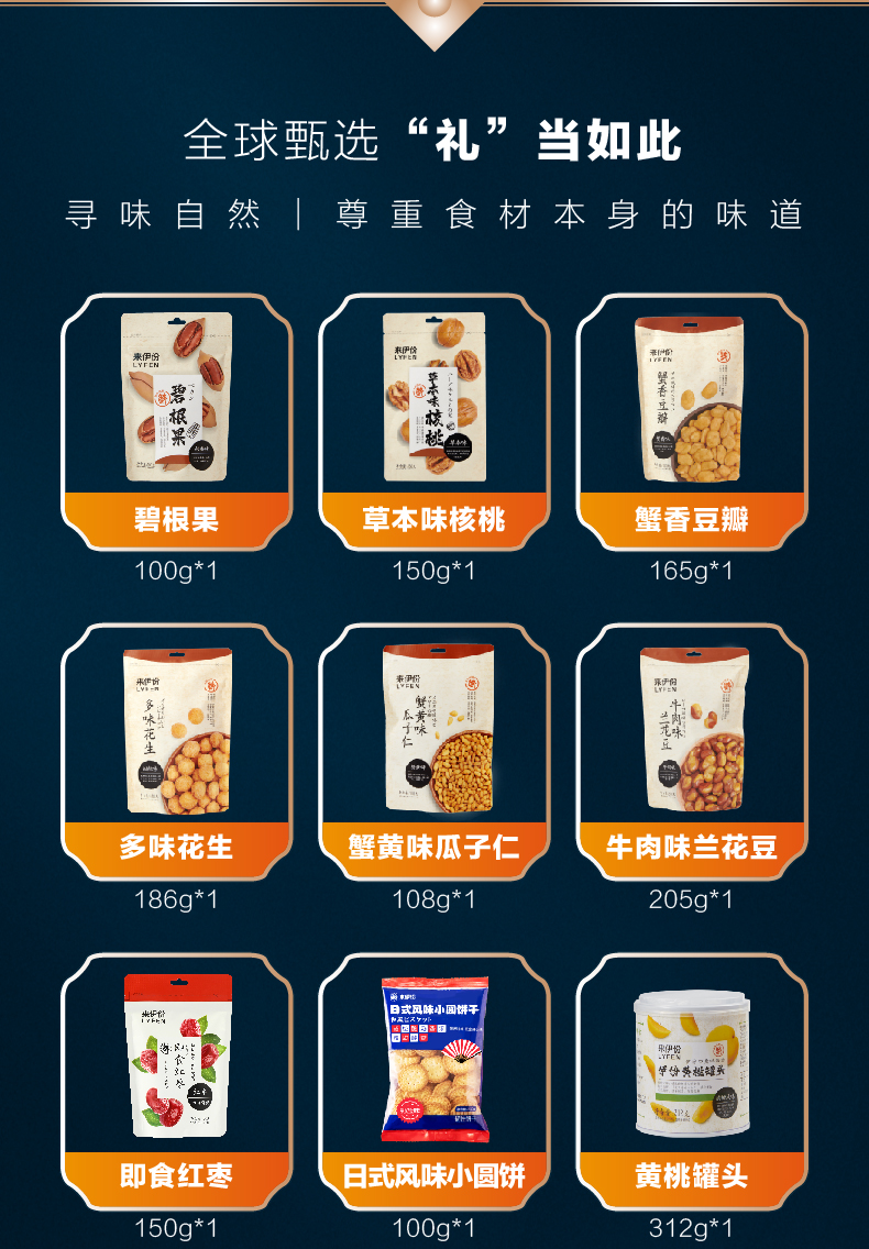来伊份&博物馆联名 诚意橙坚果礼包礼盒 1476g 图6