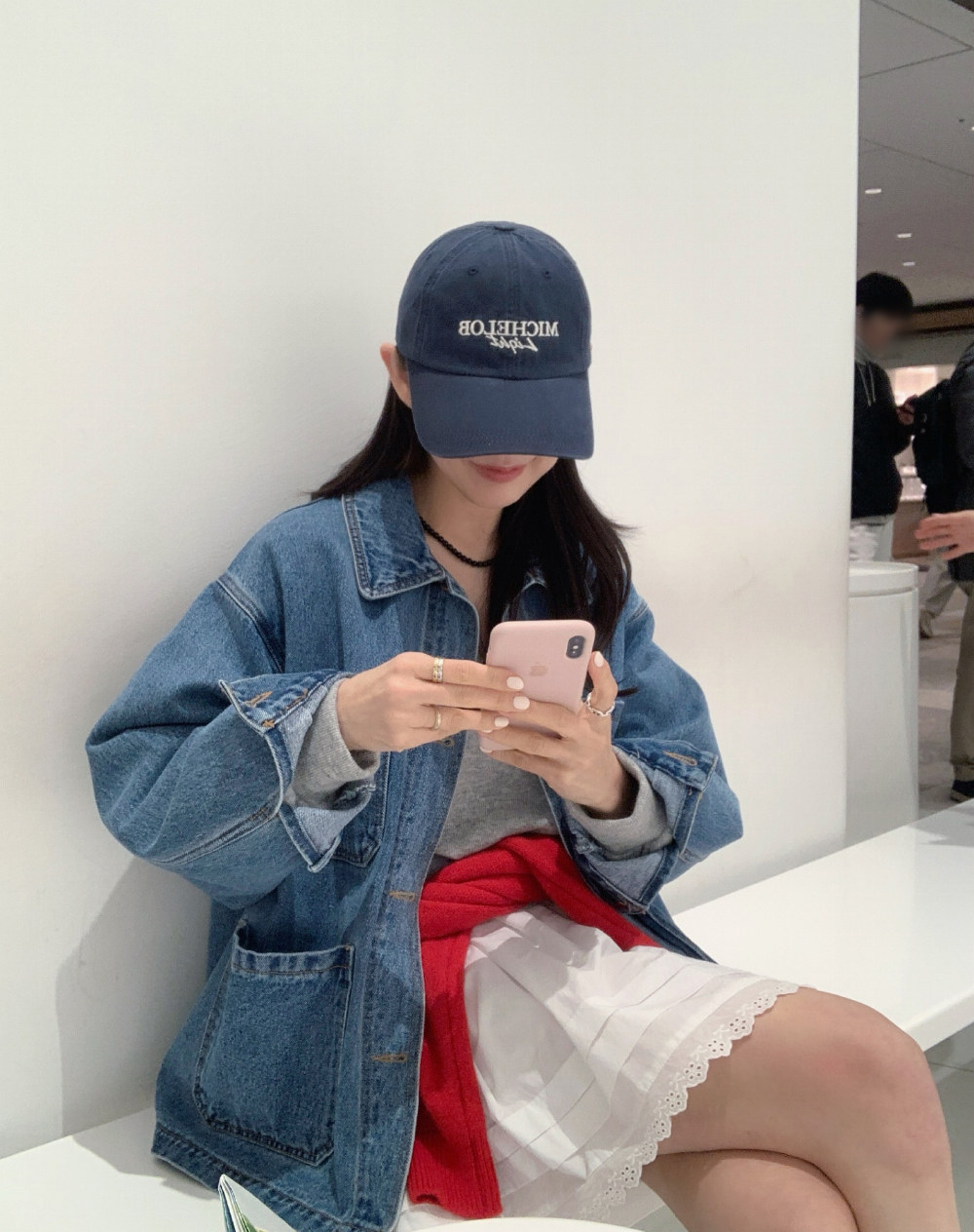 한국 chic 봄 가을 새로운 작은 대중 레트로 기타 주머니 디자인 루즈핏 다용도 캐주얼 긴팔 데님 여성 코트 상세 이미지 16