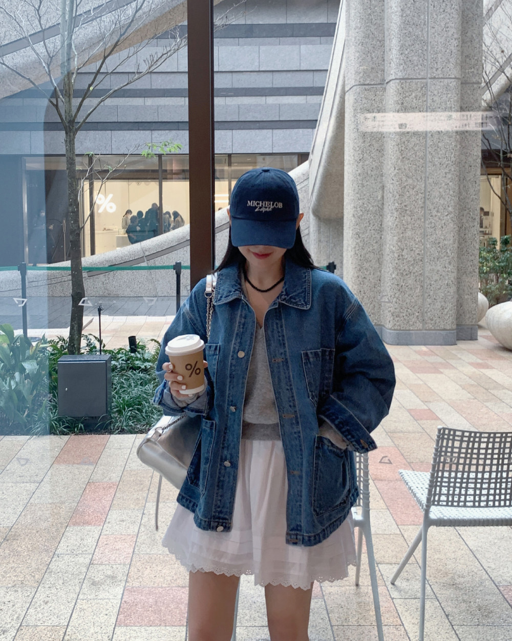 한국 chic 봄 가을 새로운 작은 대중 레트로 기타 주머니 디자인 루즈핏 다용도 캐주얼 긴팔 데님 여성 코트 상세 이미지 12