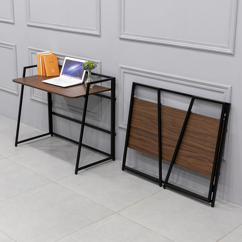 Folding computer desk brief Desk Home Bedroom Desk Student Desk Folding Learning Table free of installation