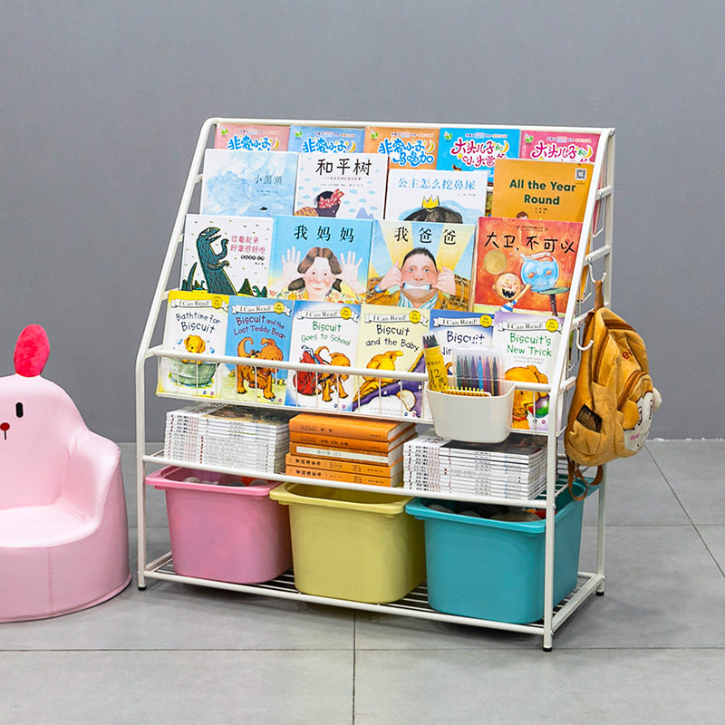 Children's bookshelves Ploy Toys Containing shelf Baby floor multilayer home storage finishing containing cabinet shelves