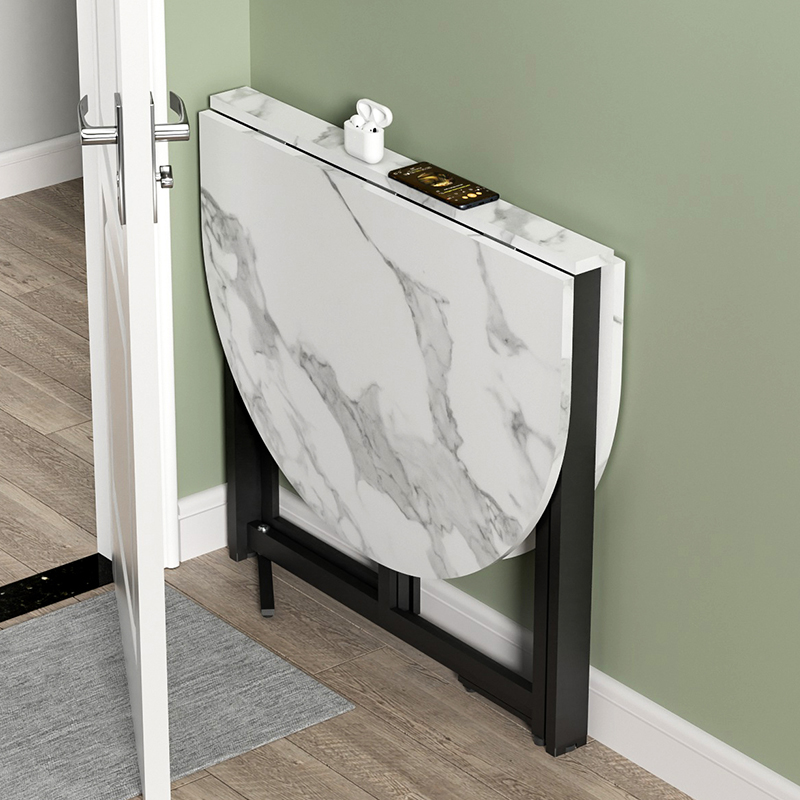 Folding Round Table Small Family Type Multifunctional Round Dining Table Simple Ultrathin Dining Table Province Space Home Dining Table