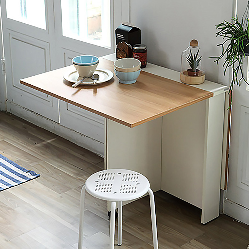 Folding table for home small family dining table Multi-functional economy 1 2 m telescopic table rectangular Easy dining table