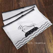 Mouth 1 cover bag sealing strip Packing Cashier Bag Thickening Transparent Cute Plastic bag Self-proclaimed Bag Small compact