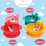 Ложка, детская вилка, силиконовая обеденная тарелка, посуда для еды