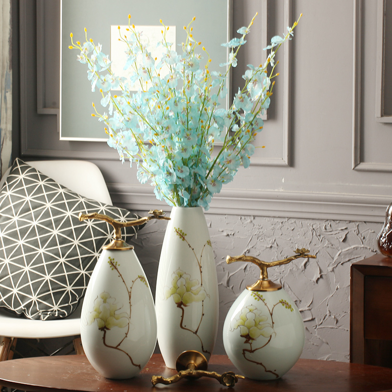 European household ceramic vase simulation floral suit place of the sitting room adornment flower arranging dried flower decoration of the new Chinese style