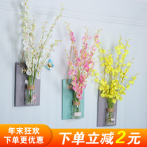 TV cabinet with plastic flower dried flower living room decoration simulation dancing orchid Nordic fake flower indoor wall hanging flower