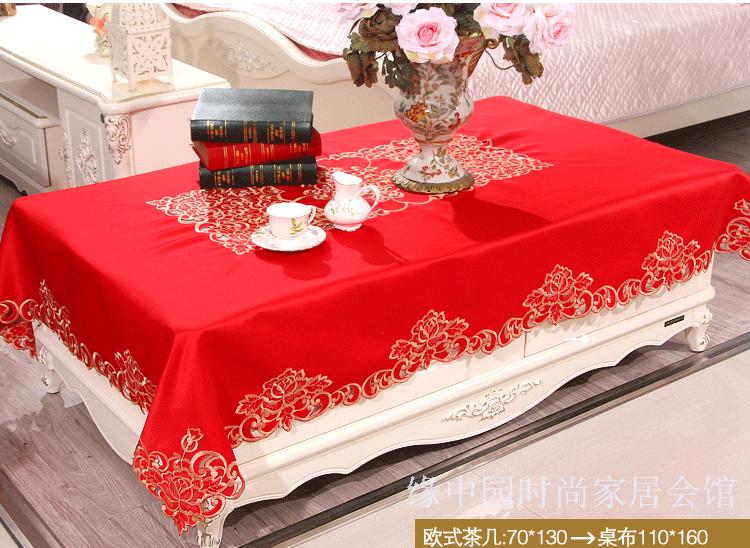 Red lễ hội hôn nhân đám cưới bàn đám cưới Bubu nghệ thuật hình chữ nhật vườn hình bảng bảng cà phê vải Á hậu Bửu phong cách miễn phí vận chuyển - Khăn trải bàn khăn phủ bàn hội nghị