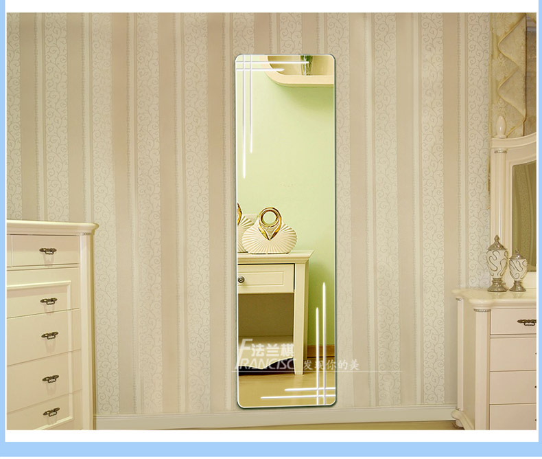 Mặt bích cờ thời trang mặc quần áo gương cửa hàng quần áo treo tường phù hợp gương gương treo tường treo tường cơ thể gương thay đồ - Gương gương nhà tắm đẹp