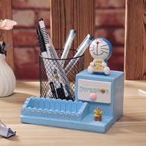 Day Style Cartoon Bite cat pen holder with drawer containing box cute kitty creative stationery to send baby birthday present