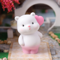 Creative Cute Teenage Girls Ins Nets Red New Cake Decorations Swing Pieces Girl Little White Bear Children Birthday Gifts