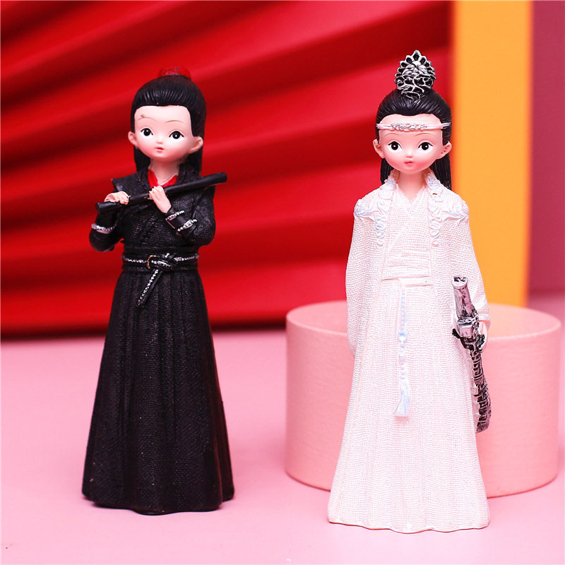 Carefree Public Son Ancient Dress Small Doll Swing Piece Birthday Cake Plugin Creative Gift China Ancient Wind Gift Sending Boyfriend