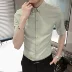 Áo sơ mi nam phiên bản Hàn Quốc của xu hướng Kiểu tóc đẹp trai 2019 mới mùa hè kinh doanh quý ông áo sơ mi tay áo mỏng - Áo sơ mi đen nam Áo