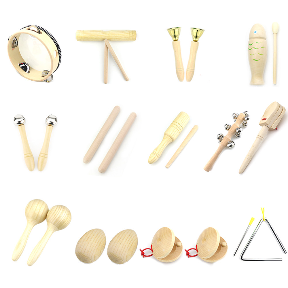 Orf Percussion Organic Instrument Wood Set Touch Woodfish Clock SHALLABLE WIRE DOWNLOAD DURING THE DOWNLOAD