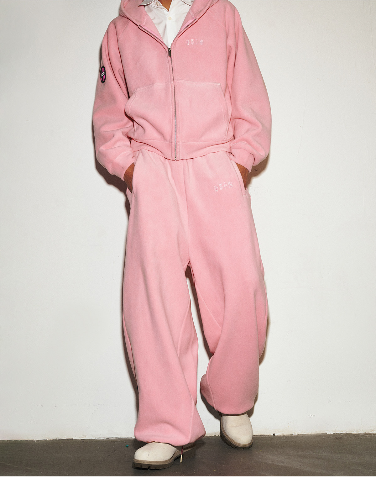 MEDM Fleece Zip-Up Hoodie and Drawstring Pants