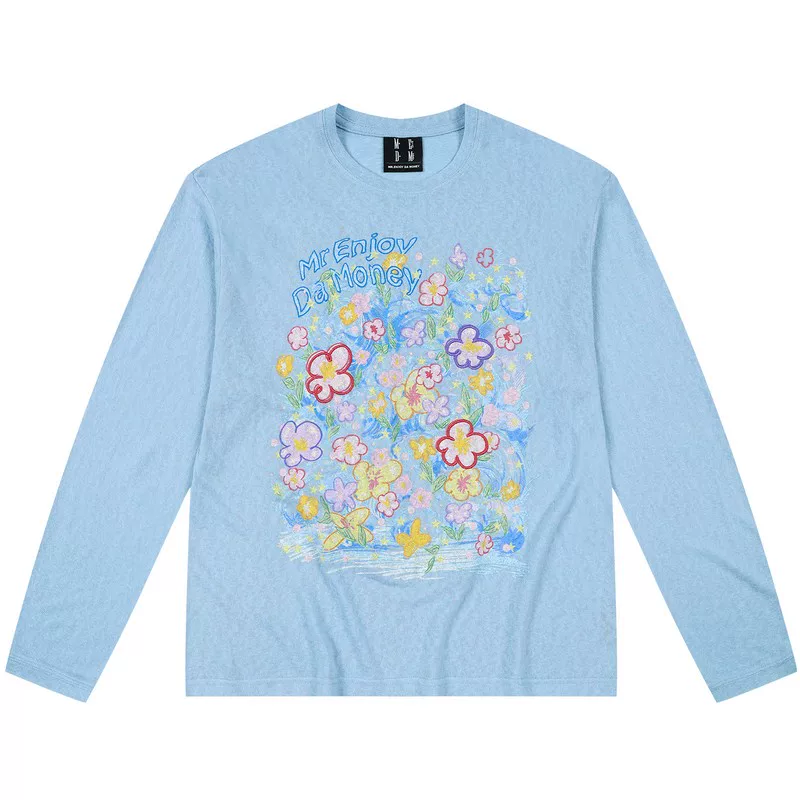 MEDM Dream Bubble DAYDREAMING graffiti series multi-color casual long-sleeved blouse loose round neck top