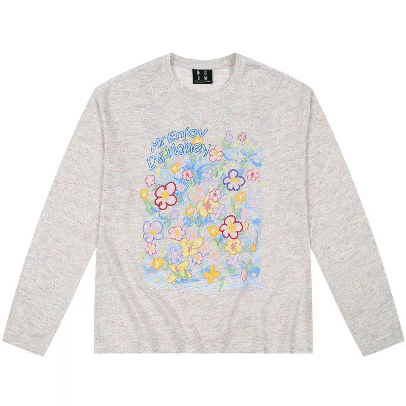  MEDM Dream Bubble DAYDREAMING graffiti series multi-color casual long-sleeved blouse loose round neck top