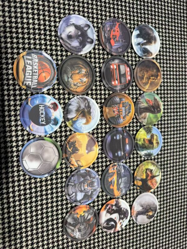 Replacement Velcro for School Bags, Badge Accessories Decorative Stickers, Cartoon Hook and Loop Stickers for School Bags, Set of 21 for Boys