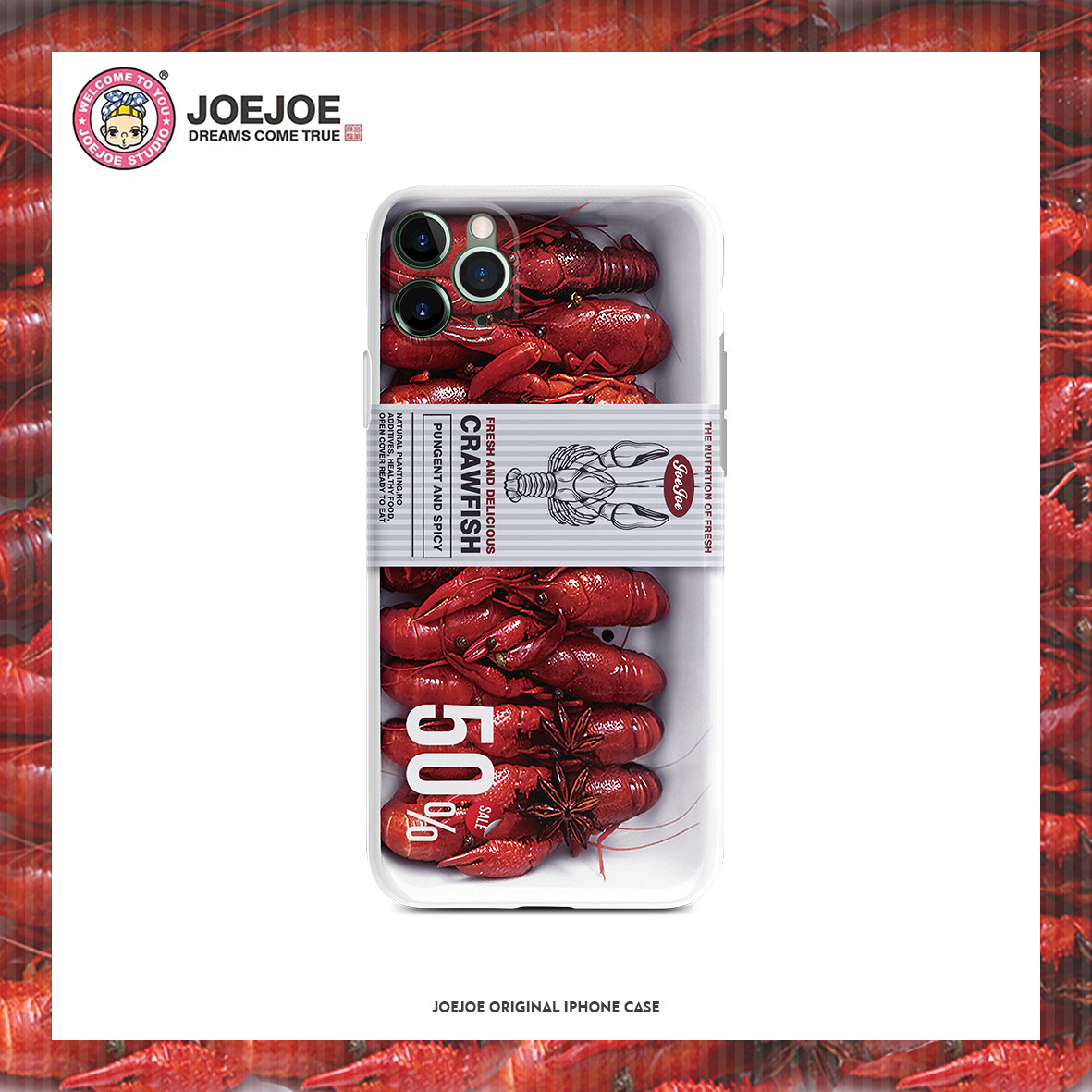 JoeJoe Original Application 12 Apple iphone13 PRO Max Small Lobster Phone Protection Shell 11 Couple XR Huawei